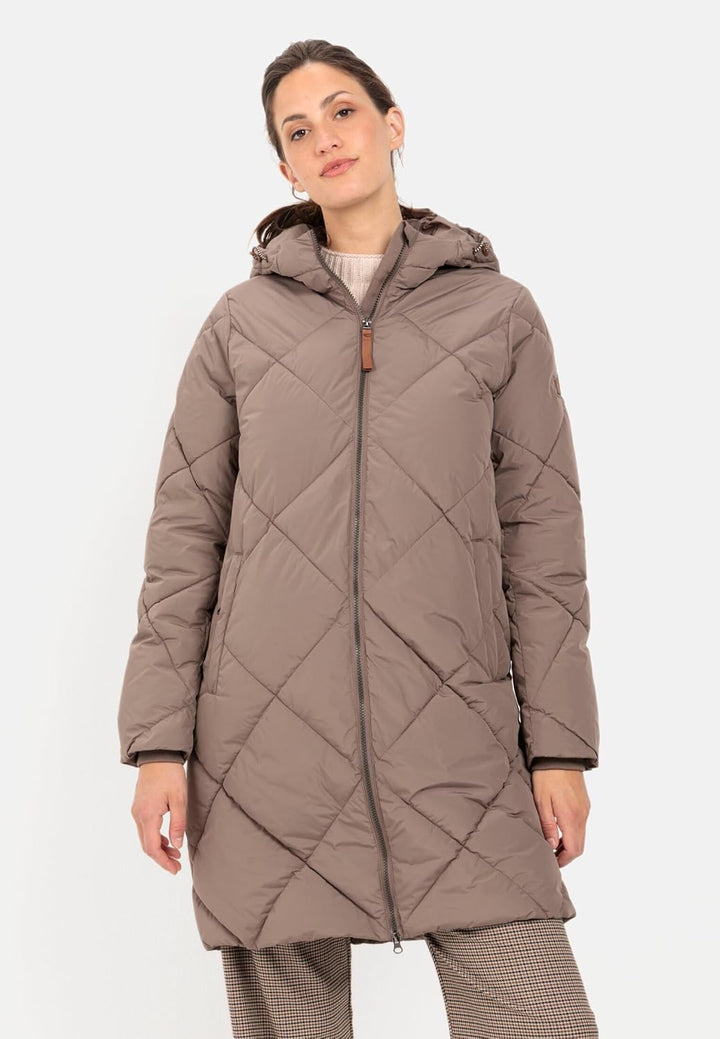 camel active Damen Steppmantel aus recyceltem Polyester Braun womenswear-46