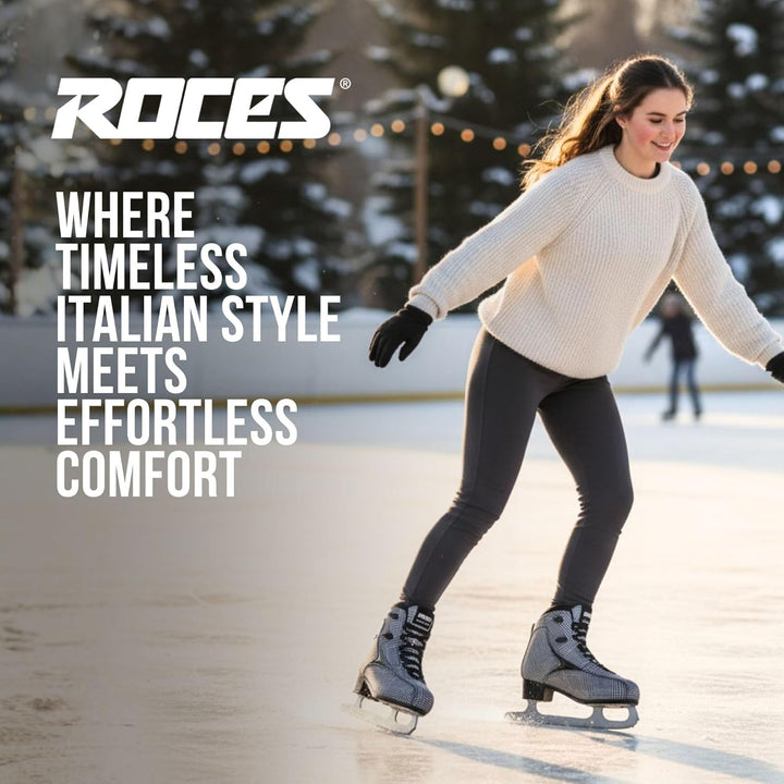 Roces 450557 Women's Model Brits Ice Skate, US 8, White/Silver 8 US weiss / silber, 8 US weiss / sil