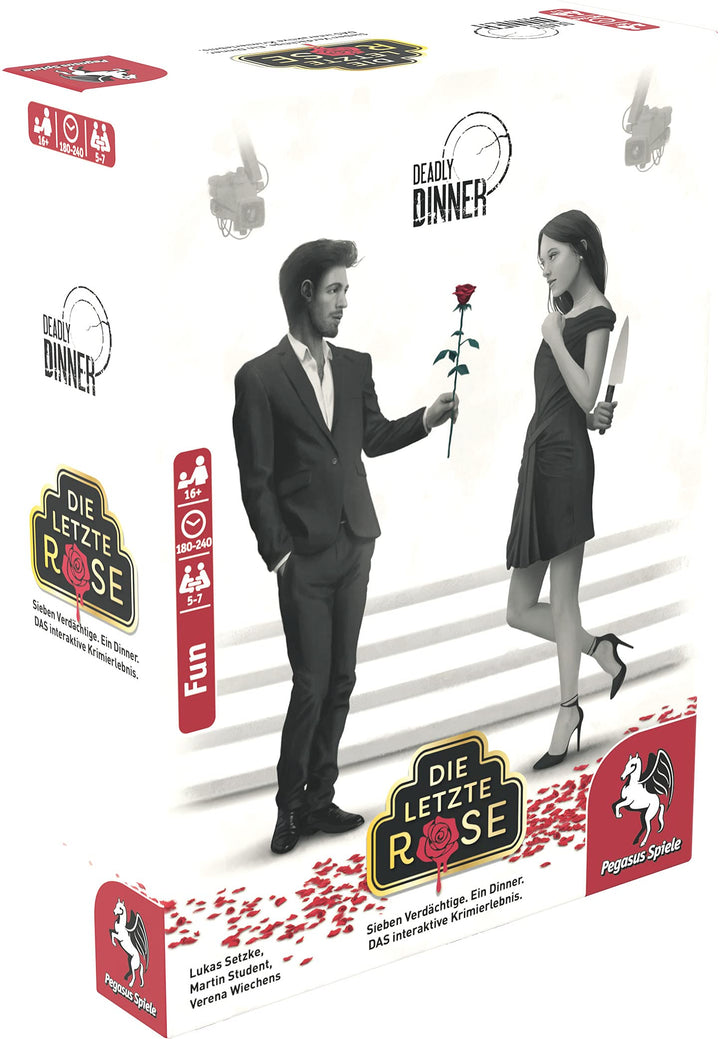 Pegasus Spiele 19011G - Deadly Dinner - Die letzte Rose - Krimi Dinner für Zuhause - 5 bis 7 Spieler