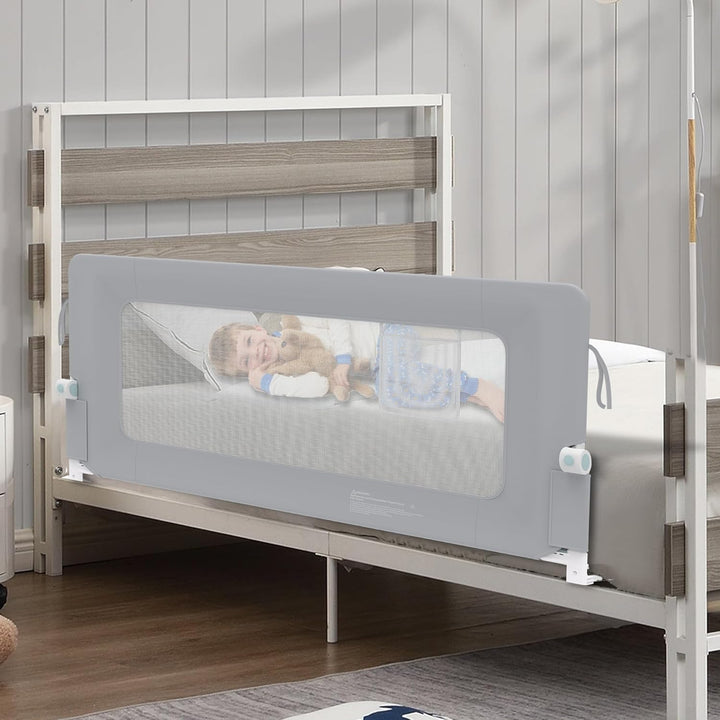 AufuN Bettgitter Bettschuztgitter Portable 200cm, Faltbar Kinderbettgitter für Kinder Babybettgitter