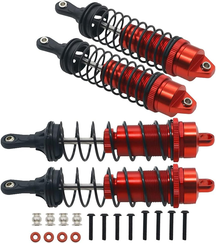 RCAWD rc Stossdämpfer set für 1/10 ARRMA 3S & Mega550 Senton Granit Big Rock Typhon Teil (rot), 4 St