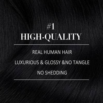 YoungSee Echthaar Extensions Clip Schwarz Clip in Extensions Schwarz Clip in Extensions Echthaar 50