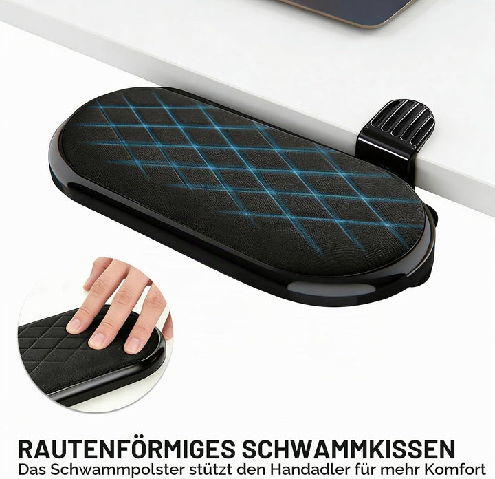 Armauflage Schreibtisch,180° Verstellbare Computer-Armlehne, Schreibtischverlängerung mit Maus-Armle
