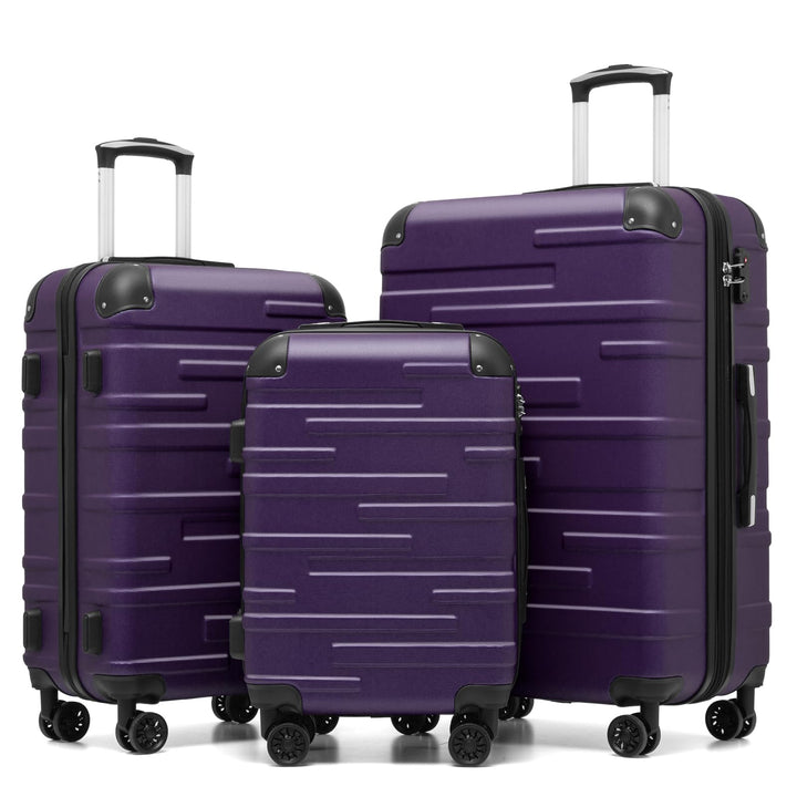 COOLIFE Hartschalen-Koffer Rollkoffer Reisekoffer Vergrösserbares Gepäck (Nur Grosser Koffer Erweite