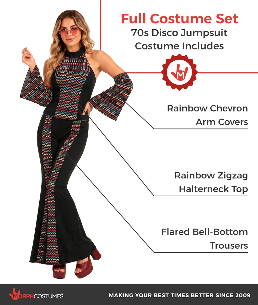 Fun Shack Disco Queen Kostüm Damen, Disco Kostüm Damen, Kostüm Disco Damen, Disco Girl - Kostüm, Fas