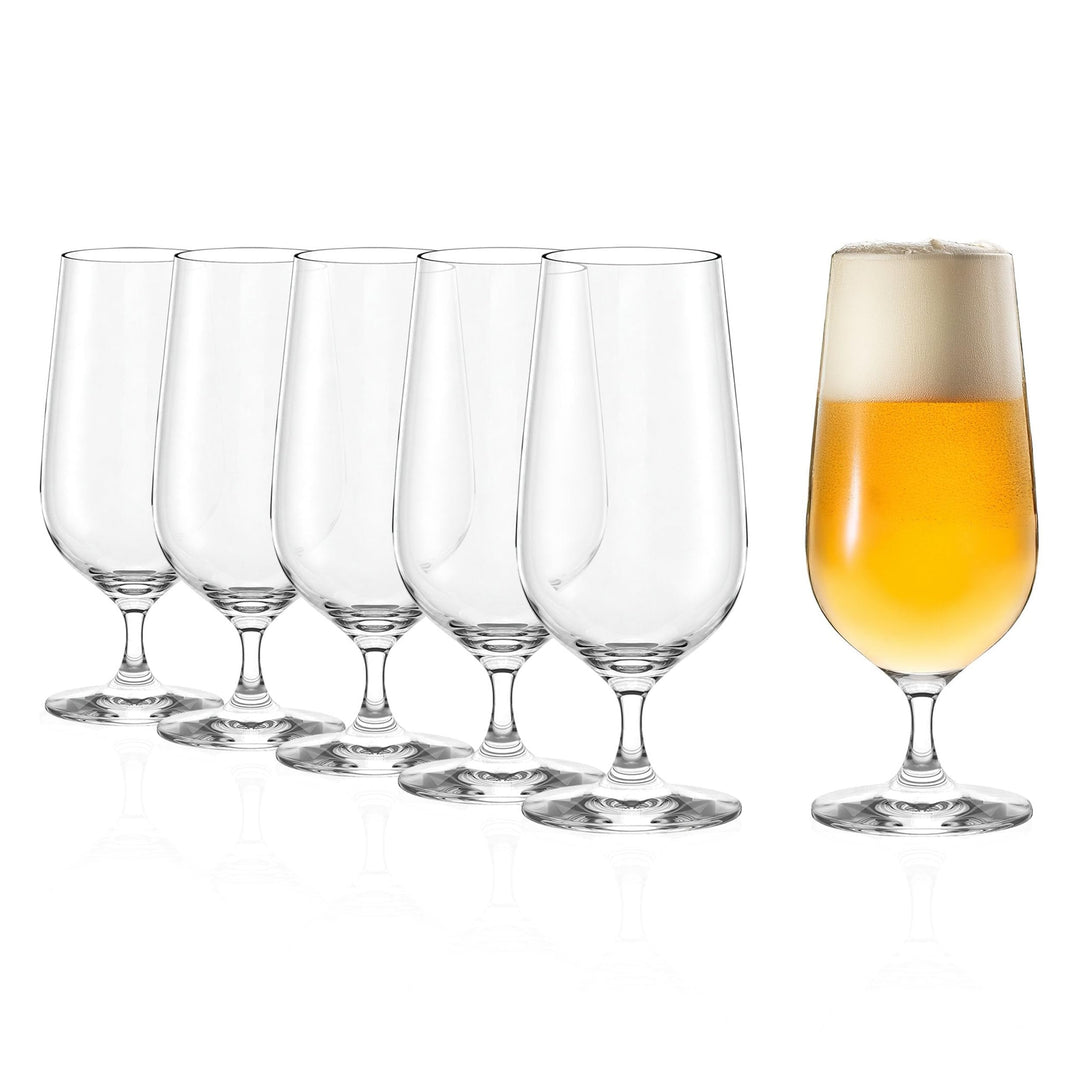 Stölzle Lausitz Biergläser Grand Cuvée / 6er Set Pils Gläser 0,3 Liter/Biertulpe stossfest/Bierglas