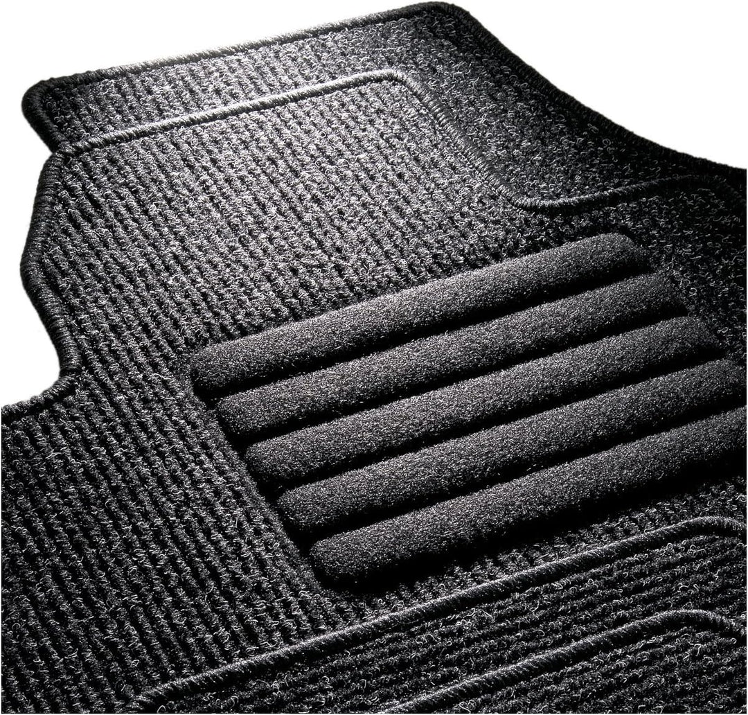 CarFashion BasicRips DL4 | Auto Fussmatte in schwarz meliert | Automatte | schwarzer Trittschutz | S