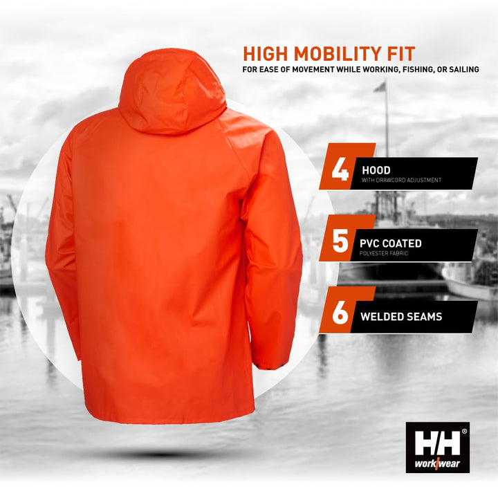 Helly Hansen Workwear Herren Mandal Wasserdichte Jacke S Dunkelorange, S Dunkelorange