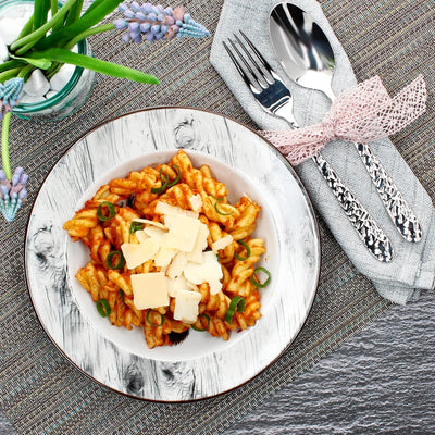 MamboCat Alois 6er Set Suppenteller I 180ml I Porzellan-Geschirr mit Hirsch-Dekor für 6 Personen I T
