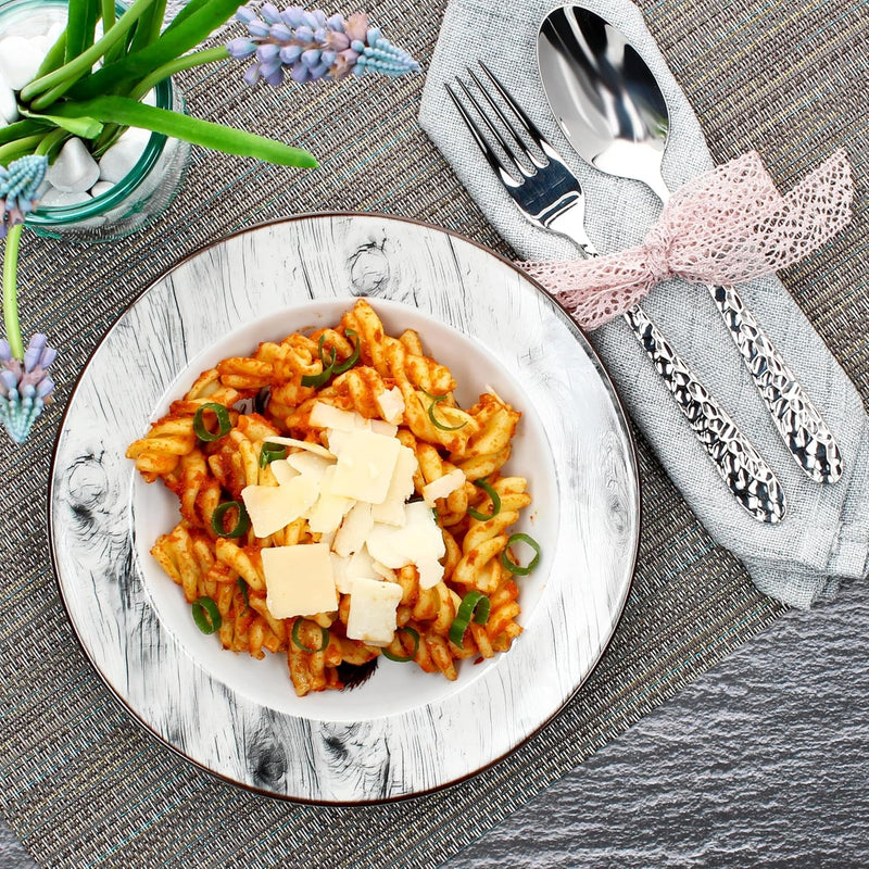 MamboCat Alois 6er Set Suppenteller I 180ml I Porzellan-Geschirr mit Hirsch-Dekor für 6 Personen I T