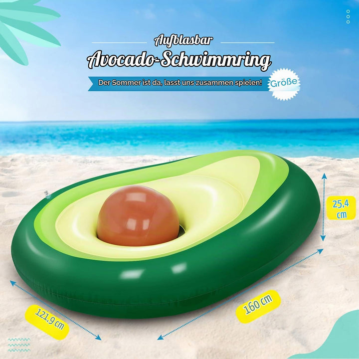 Aufblasbare Avocado Luftmatratze Wasser, Aufblasbare Pool Floss mit Balls Sommer Pool Spielzeug, Sch