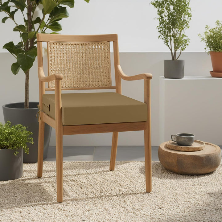 Stuhlkissen 45x45 2er Set für den Aussenbereich, wasserdichte Schaumstoff Sitzkissen Outdoor, Garten