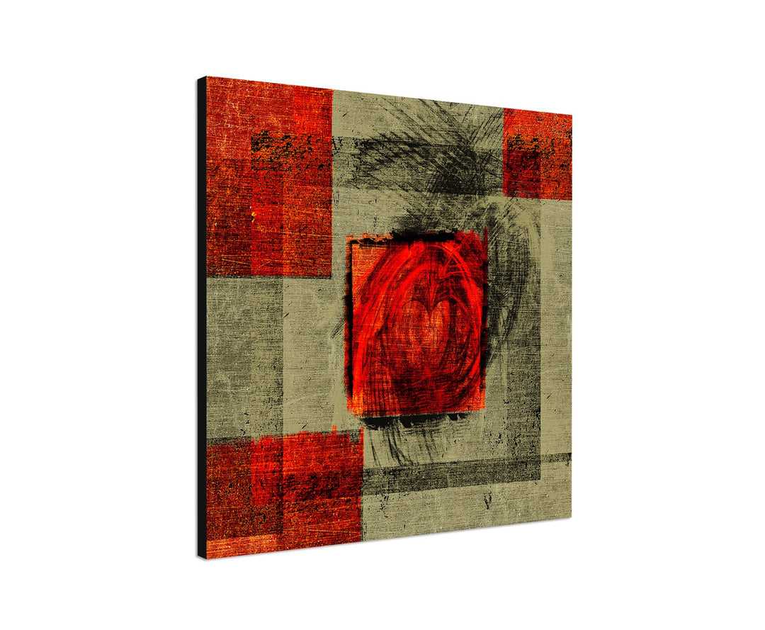 Paul Sinus Art Heartbraker Liebe Herz Abstraktes Bild auf Leinwand Abstrakt147- dekorativer Einteile
