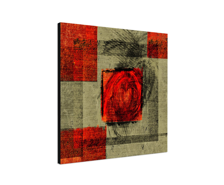 Paul Sinus Art Heartbraker Liebe Herz Abstraktes Bild auf Leinwand Abstrakt147- dekorativer Einteile