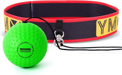YMX BOXING Reflexball - 4 Bälle + 2 Stirnbänder, ideal für das Training von Reflex, Reaktion und Aug