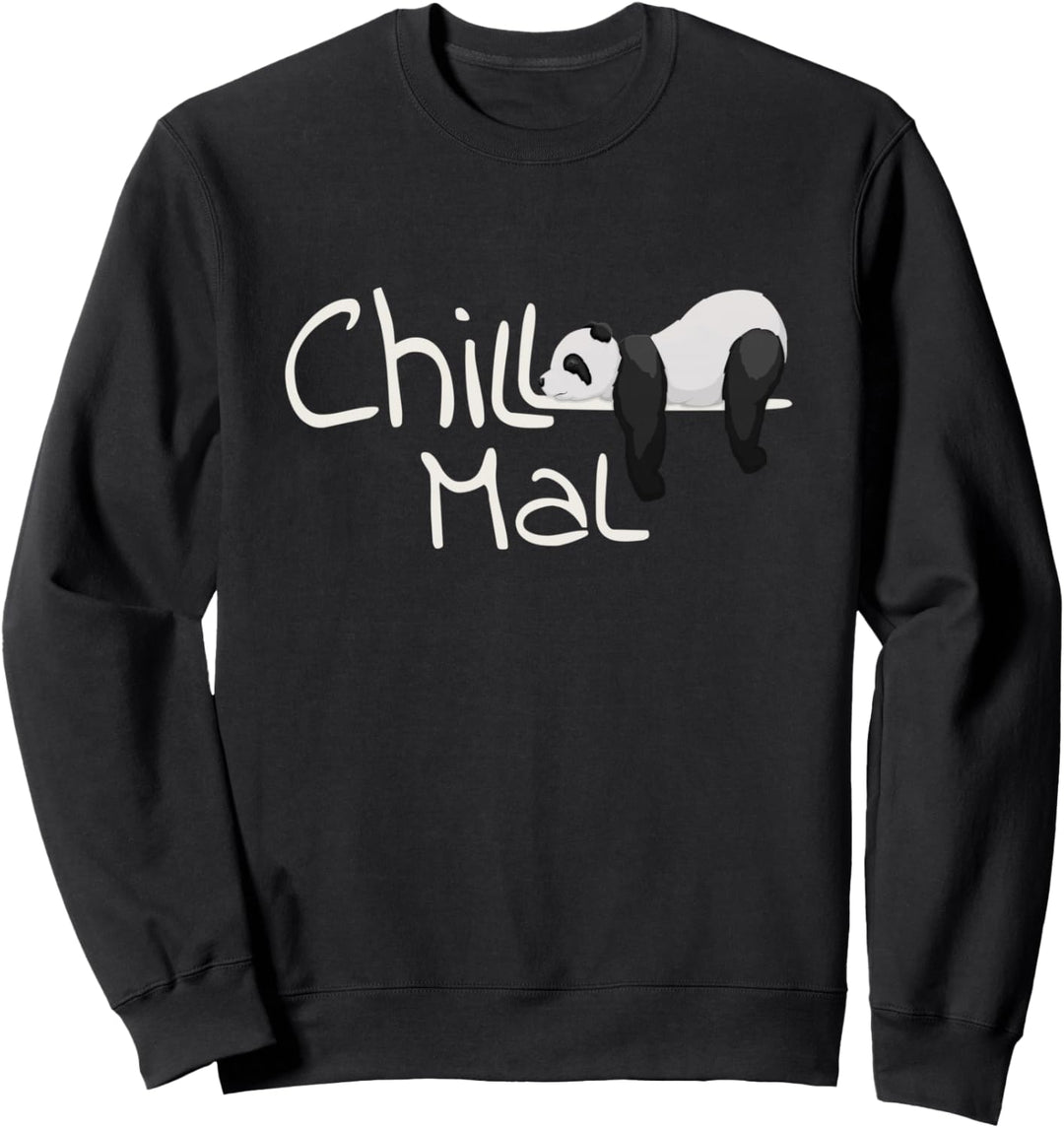 Chill Mal Panda | Lässiges Pandabär Nickerchen Schlaf Sweatshirt