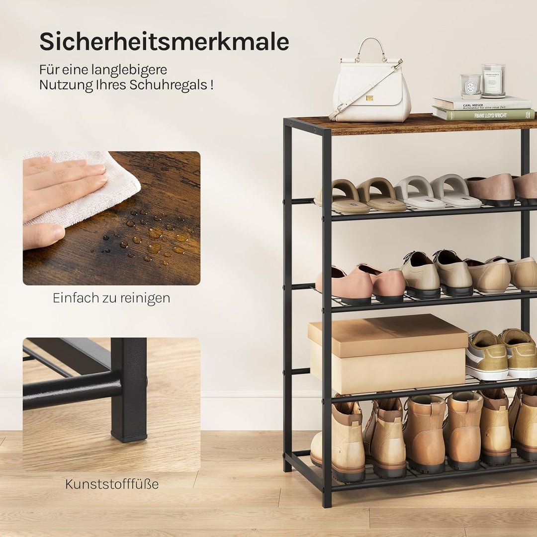 WOLTU Schuhbank Schuhregal mit Sitzfläche Badregal Schuhablage Schuhkommode Schuhständer Organizier