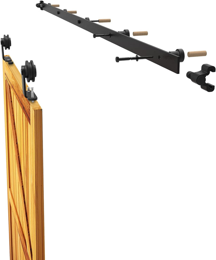 WOLFBIRD 213cm (7FT) Schiebetürbeschlag Set Schiebetürsystem Komplett-Set für holz Schiebetür Einzel