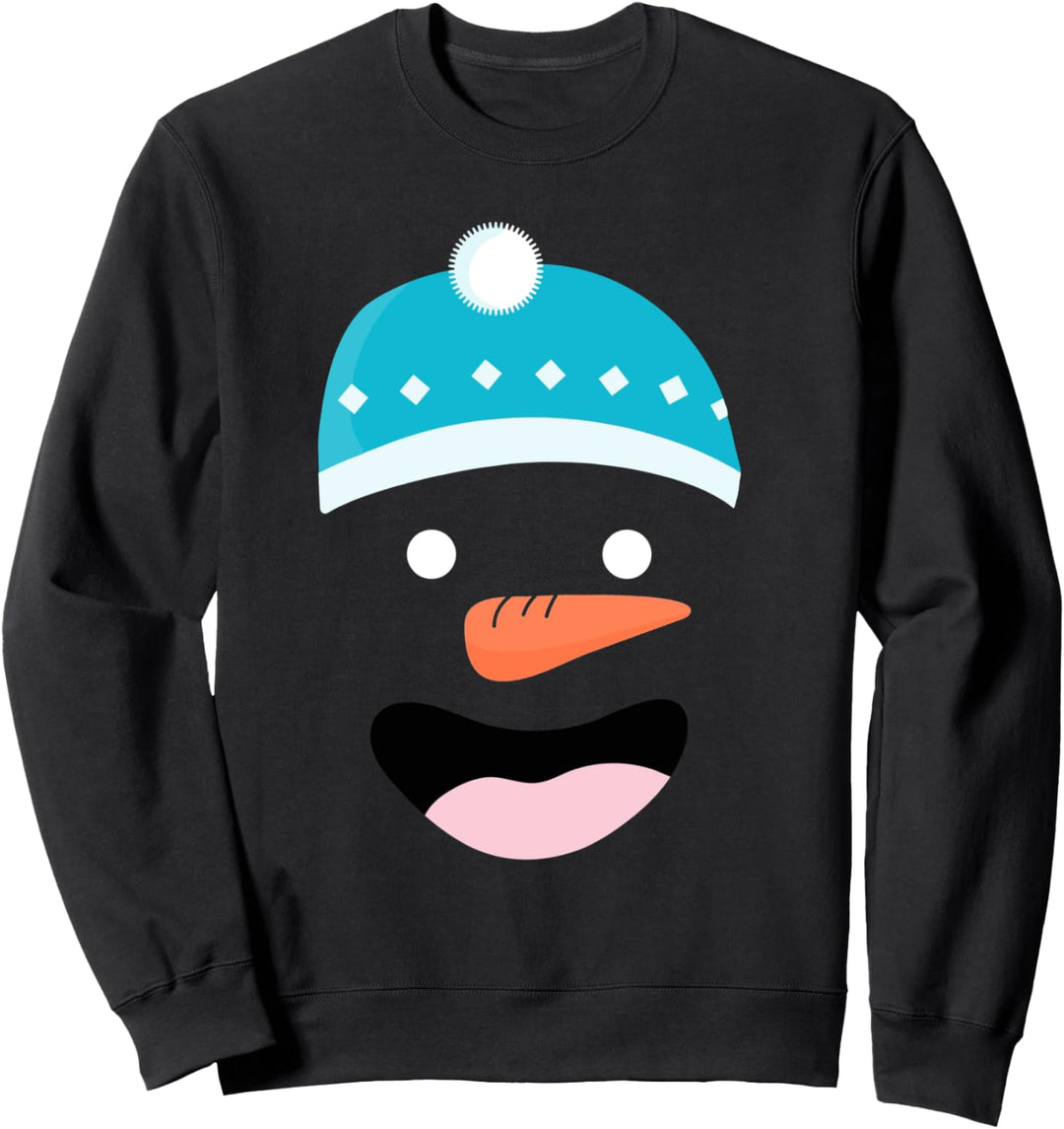 Nette Weihnachtsschneemann-Karottennase Sweatshirt