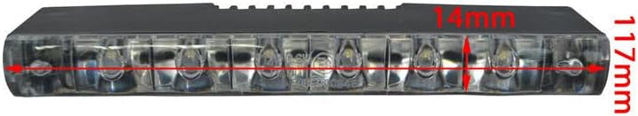 Alchemy Parts Motorrad-LED-Tagfahrlichtleiste | Markierungslicht | 12cm Länge, 6 LEDs | Ideal für Sp