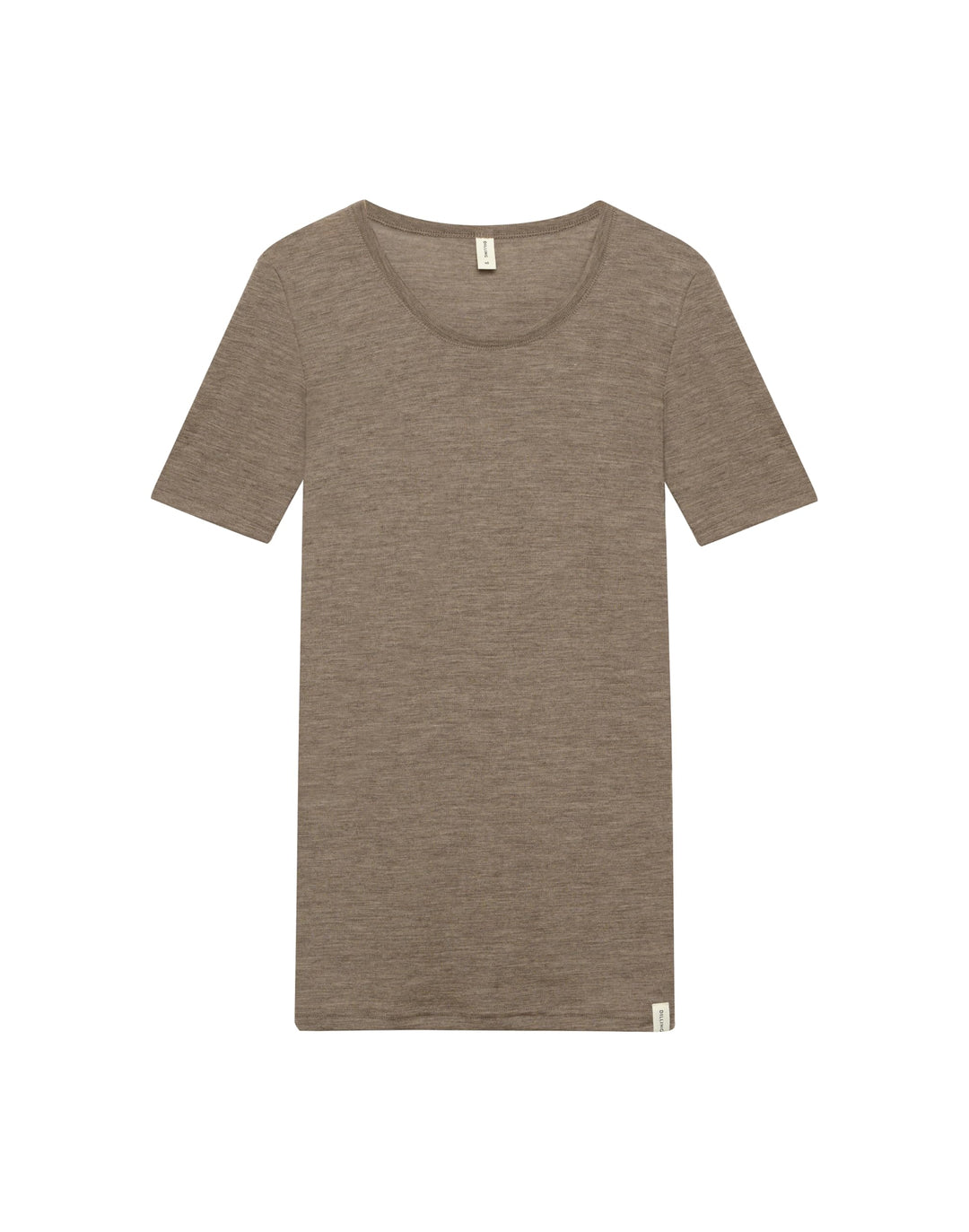 Dilling Damen T-Shirt aus Merinowolle 34 Braun Meliert, 34 Braun Meliert