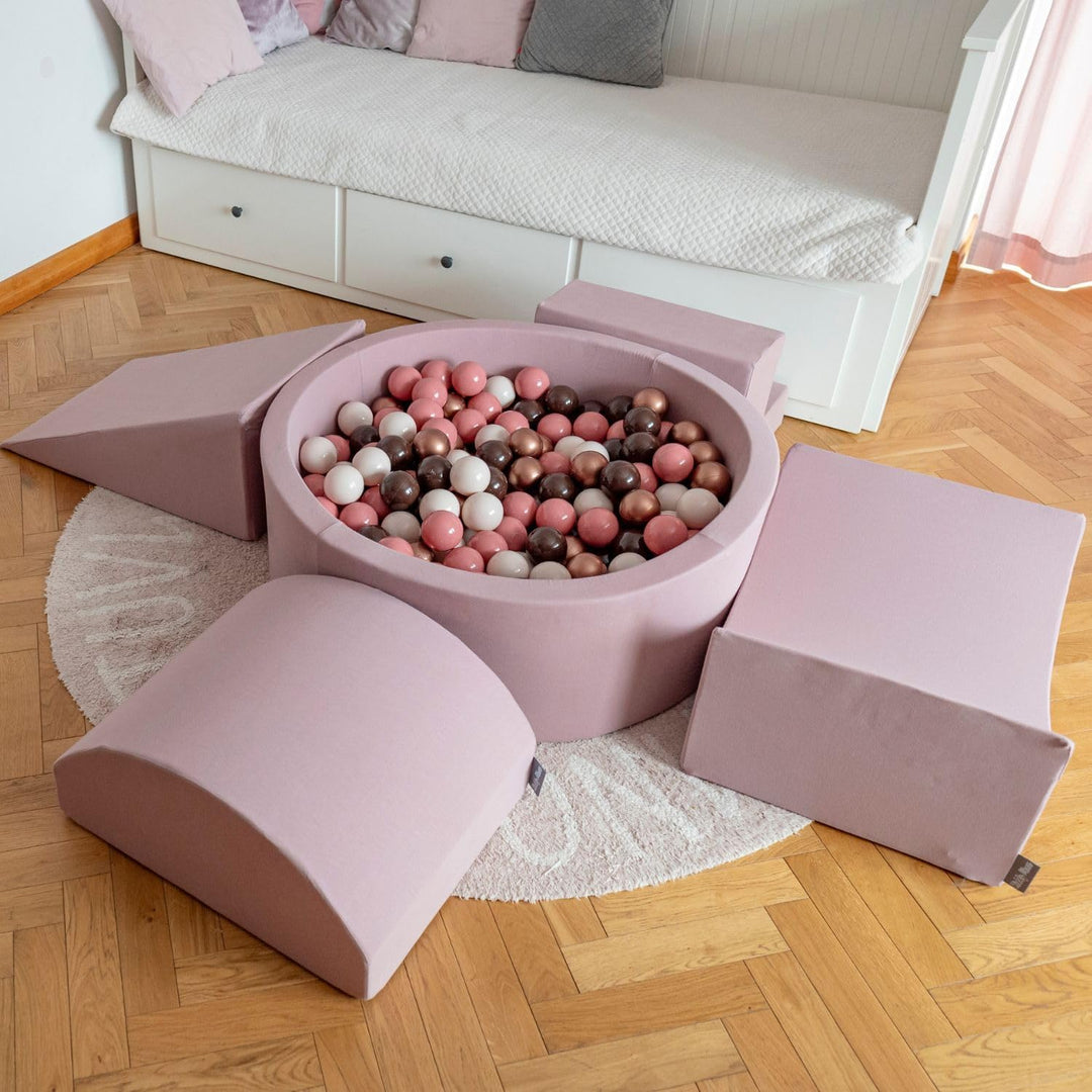 KiddyMoon Spielplatz Aus Schaumstoff Hindernisläufen, Element Hügel/Tunnel/Rampe/Kopfteil, Erikafarb