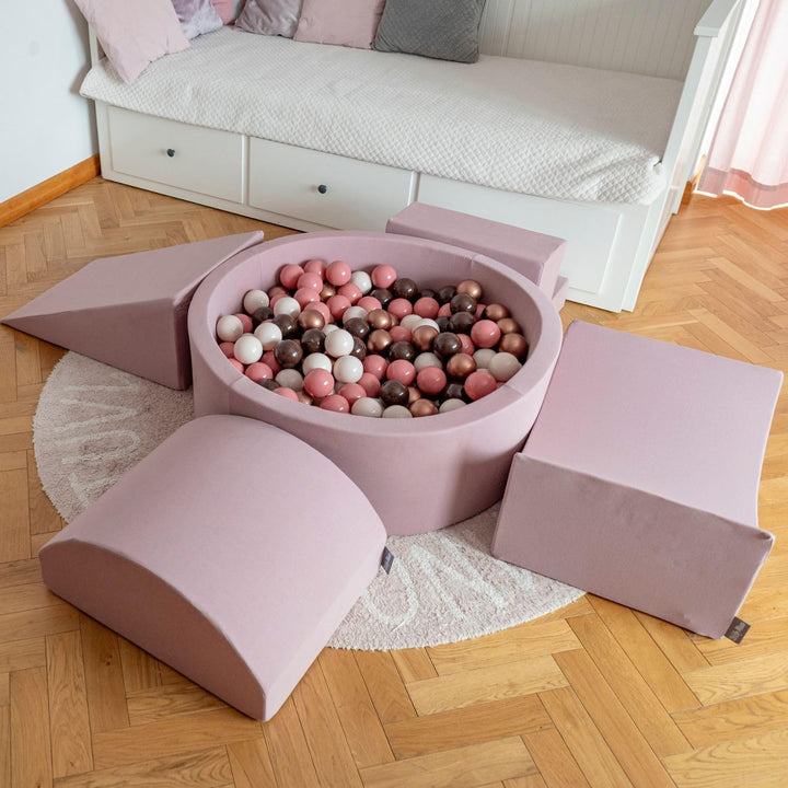 KiddyMoon Spielplatz Aus Schaumstoff Hindernisläufen, Element Hügel/Tunnel/Rampe/Kopfteil, Erikafarb