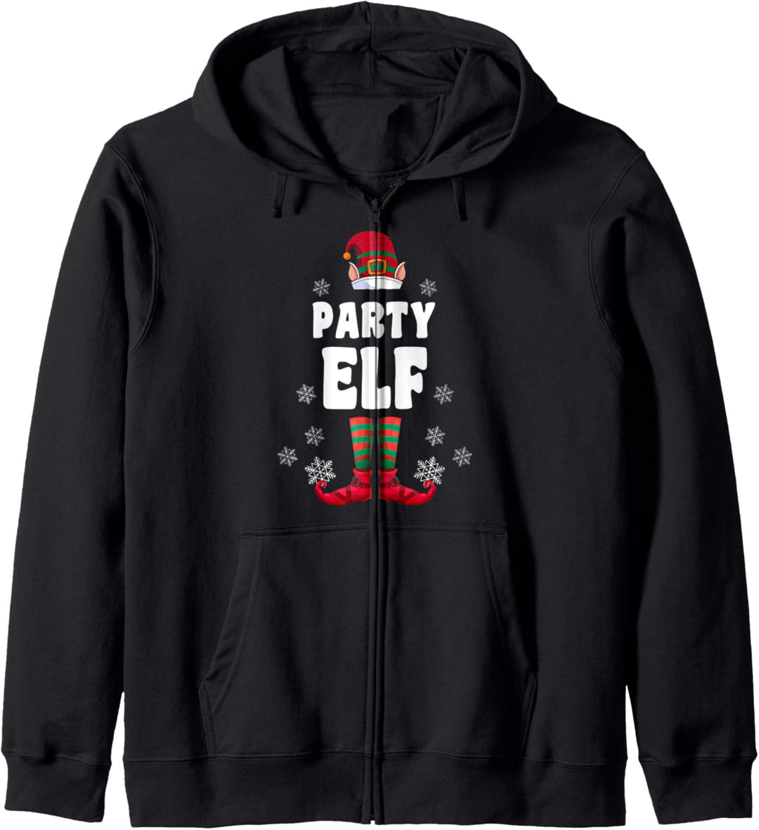 Party Elf Elfen Familien Weihnachts Outfit Weihnachtself Kapuzenjacke