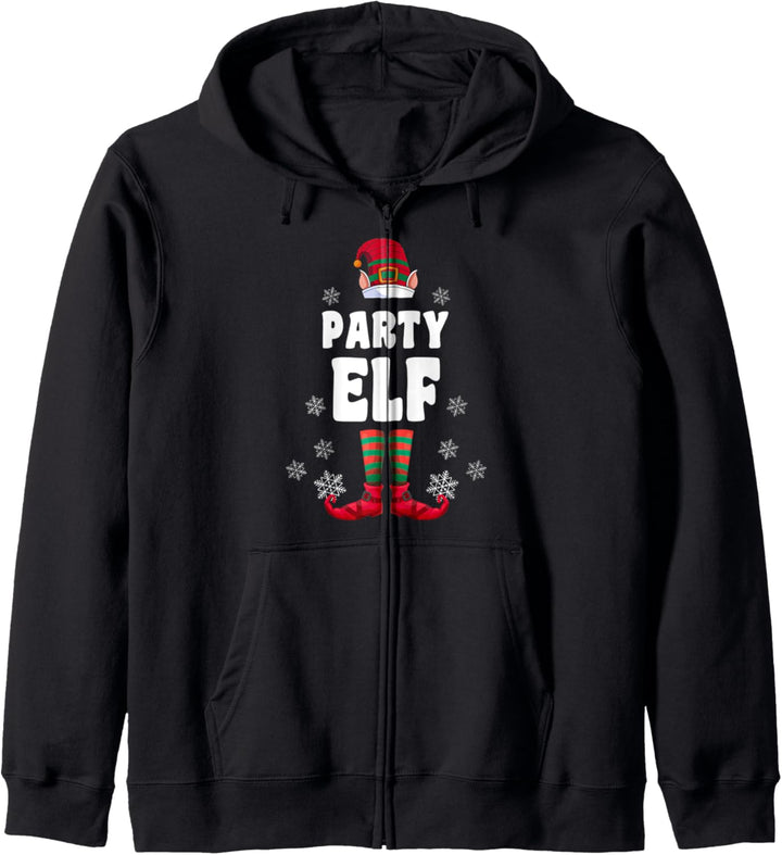 Party Elf Elfen Familien Weihnachts Outfit Weihnachtself Kapuzenjacke