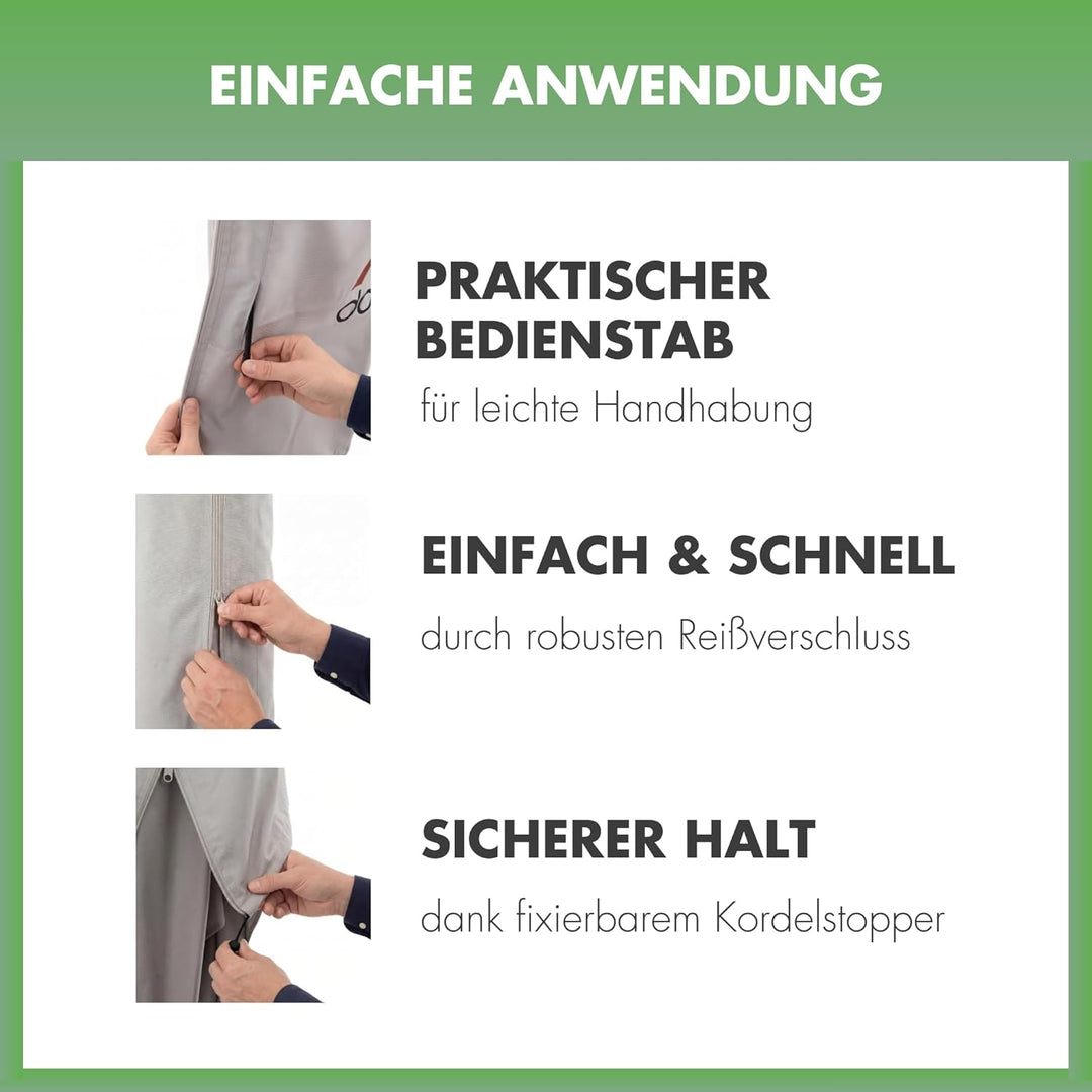 Doppler Gartenschirm Hülle Jack für Mittelmast-Schirm I Schutzhülle für Sonnenschirm mit max. Durchm