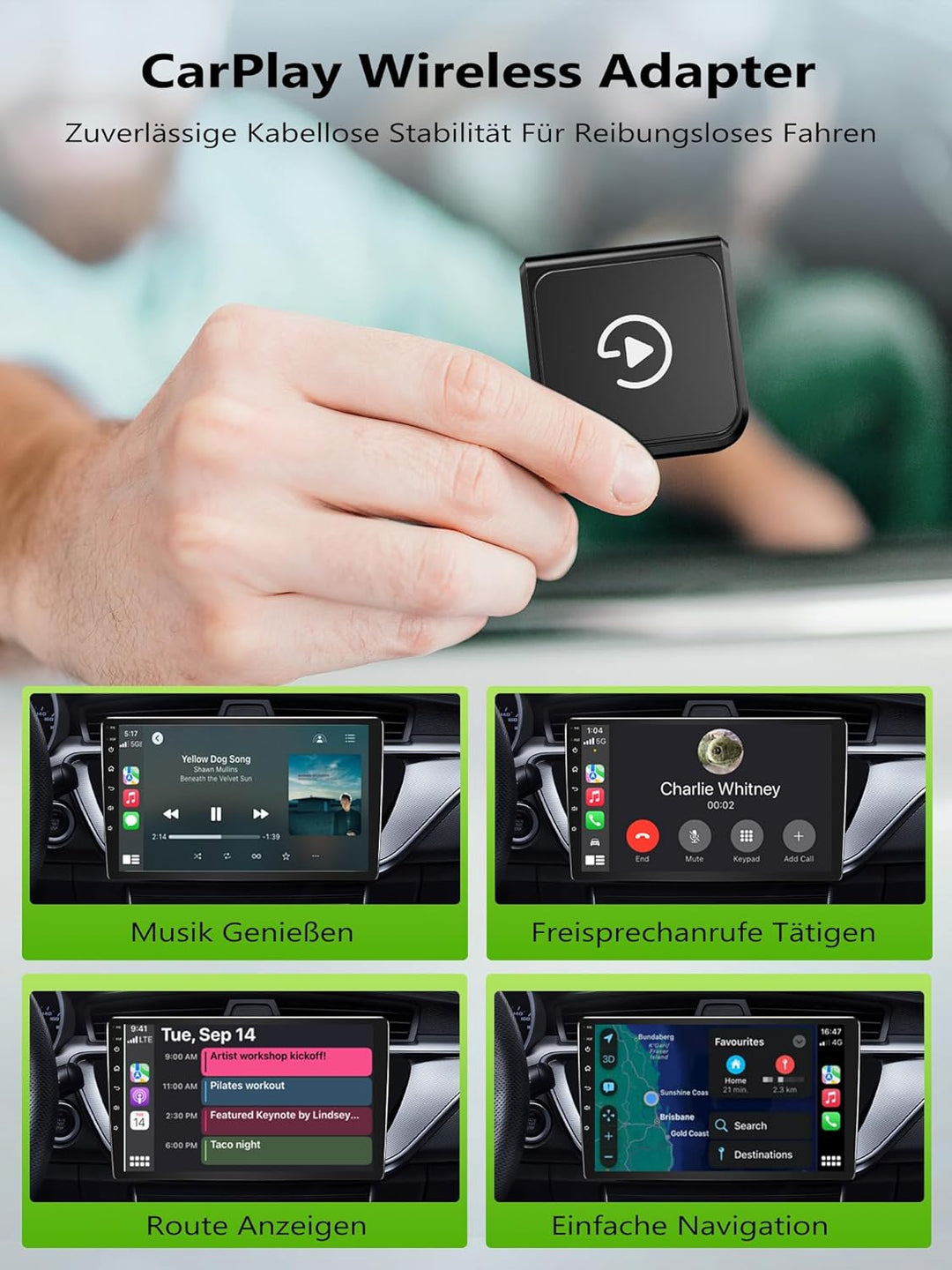 Wireless CarPlay Adapter Für iPhone: Aufgerüsteter Chip CarPlay Wireless Adapter – Mini, Zuverlässig
