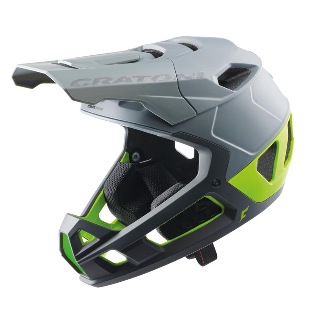 Cratoni Unisex – Erwachsene Interceptor Helmet M Grau/Lime Matt, M Grau/Lime Matt