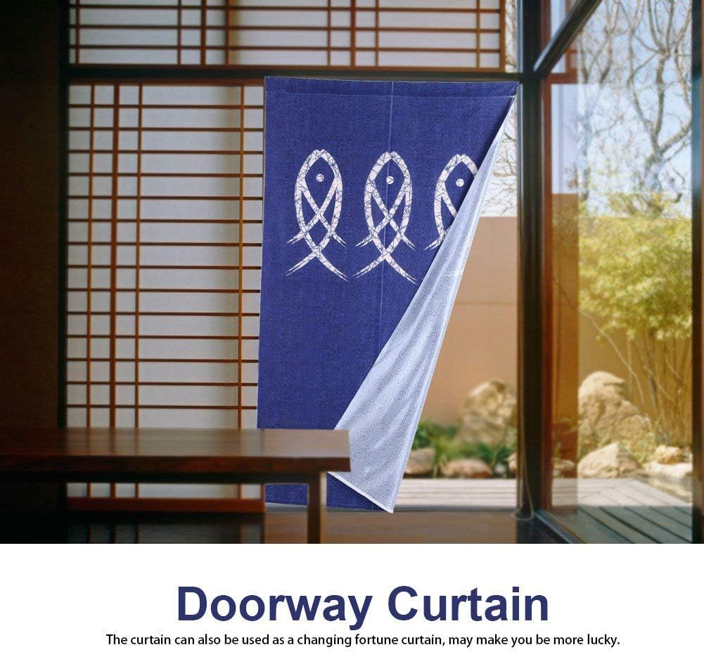 Japanischen Stil Doorway Vorhänge Fisch Gedruckt Zimmer Tür Vorhänge Tuch Raumteiler Tür Jalousie fü