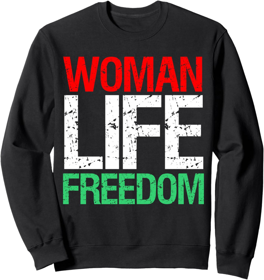 Woman Life Freedom Iran Patriotischer Slogan Vintage Sweatshirt