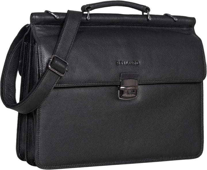 STILORD 'Stephan' Laptoptasche 15,6 Zoll Herren Leder Businesstasche Office Bag Umhängetasche Leder-