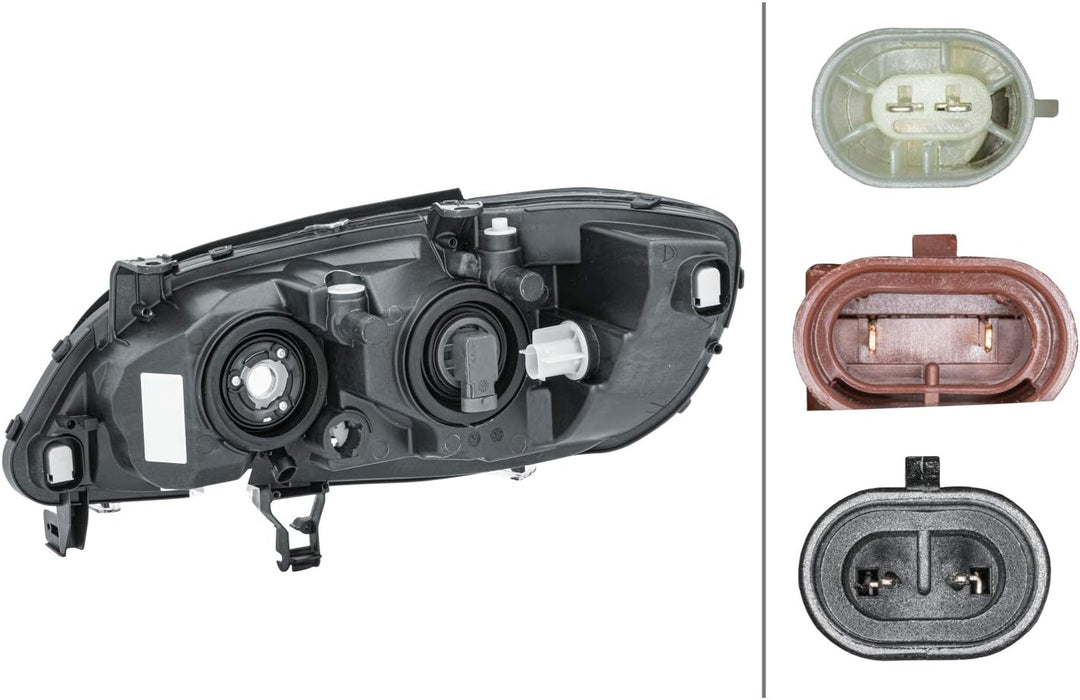 HELLA 1EG 354 539-021 Halogen Scheinwerfer - für u.a. Opel Zafira A Mpv (T98) - für Rechtsverkehr -