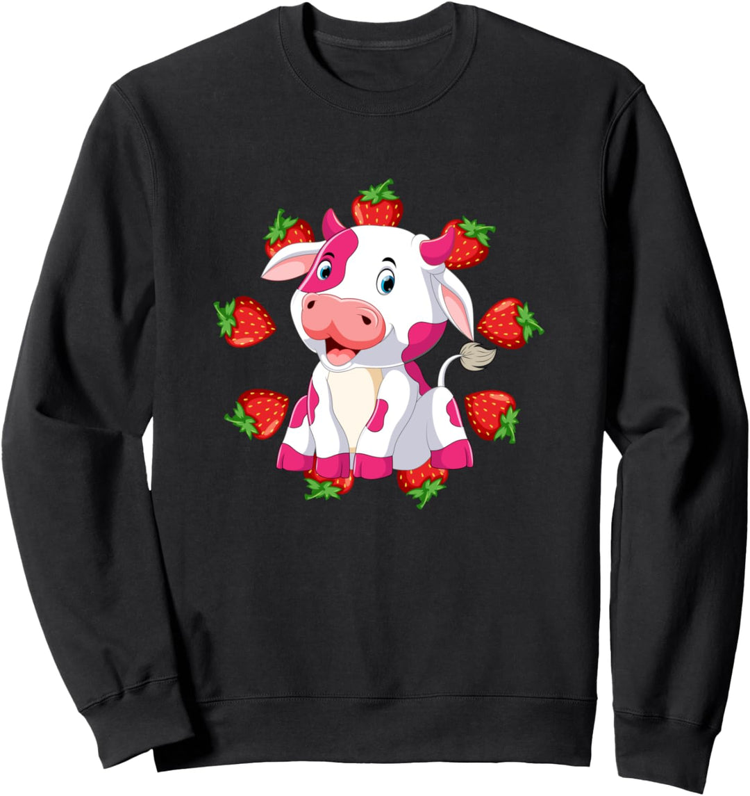 Erdbeer-Kuh Süsse Fruchtkuh Sweatshirt