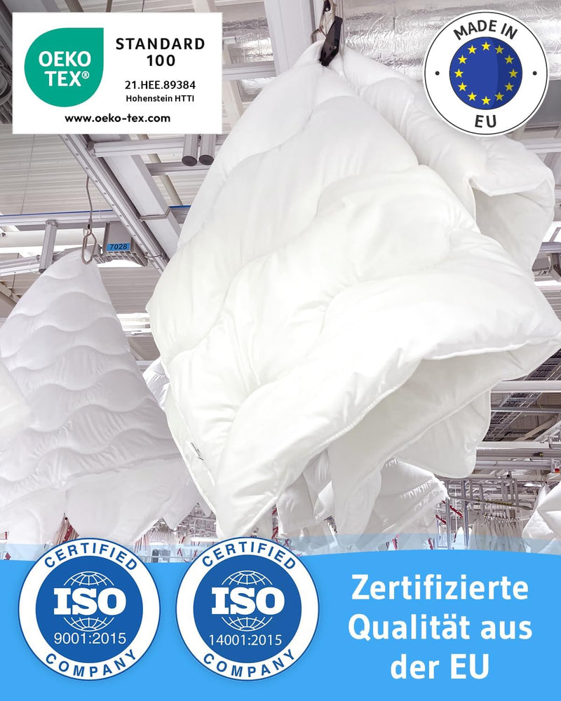 Sommerdecke 155x220 Verda | 100% recycelt | Nachhaltige Bettdecke für den Sommer | Thermoregulierend