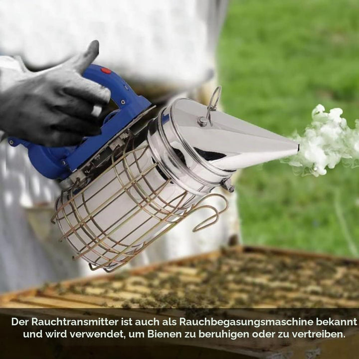 Bee Hive Smoker, Elektrischer Wiederaufladbarer Imkerei-Smoker mit Hitzeschild, Edelstahl Elektrisch