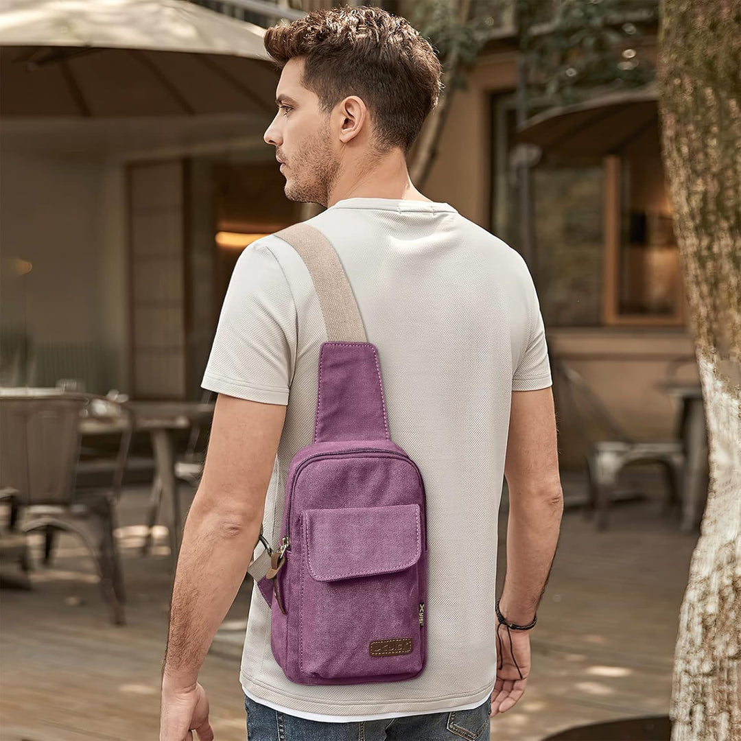 Mode Herren Brusttasche Elegant Umhängetasche Reise Schultertasche Leichte Casual Urlaub Wandern Tra