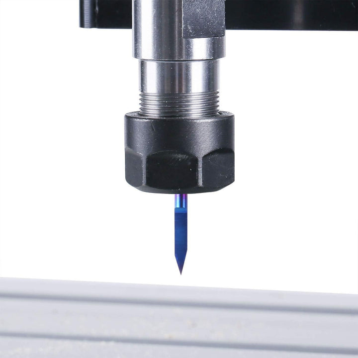 SainSmart Genmitsu 10Pcs Nano Blue Coat Gravierstichel, 30 Grad 0,1 mm Spitze 1/8 "Schaft CNC Fräser