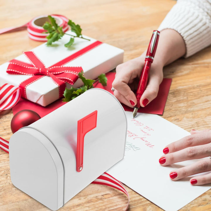 DOITOOL Zinkbeschichtete für Robuste Mailbox mit Signalflaggen für DIY Projekte und Kreative Aktivit