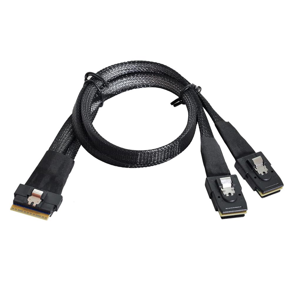 xiwai PCI-E Ultraport Slimline SAS Slim 4.0 SFF-8654 8i 74pin auf Dual SFF-8087 Mini SAS Kabel PCI-E