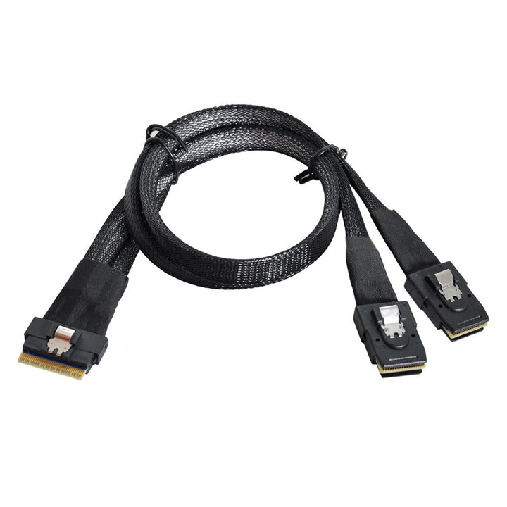 xiwai PCI-E Ultraport Slimline SAS Slim 4.0 SFF-8654 8i 74pin auf Dual SFF-8087 Mini SAS Kabel PCI-E