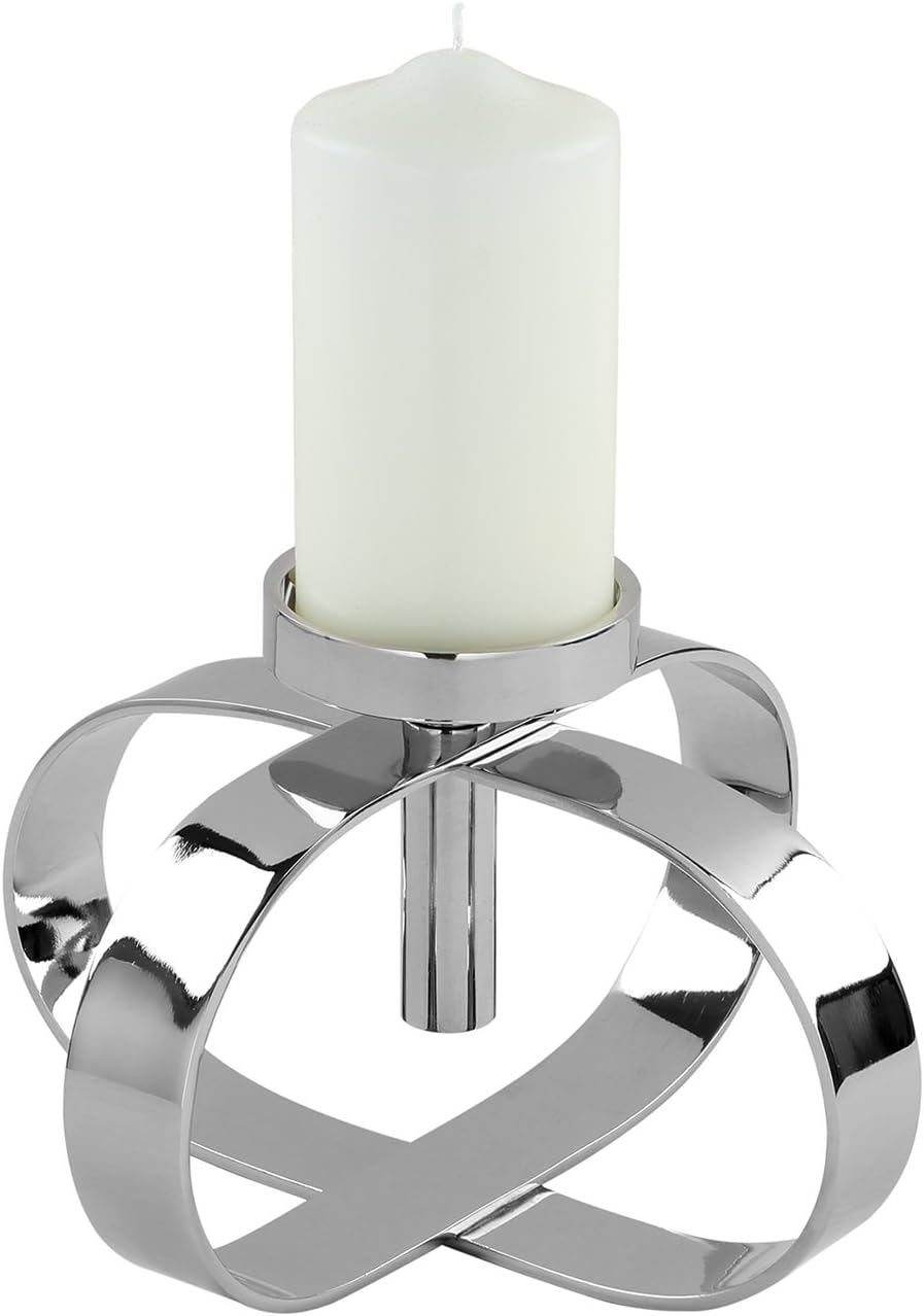 Fink Gorden Leuchter, Metall, Silber, 26cm
