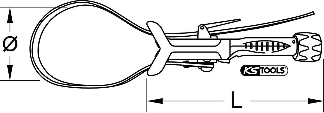 KS Tools 114.0160 Gurtrohrzange, Ø 160mm