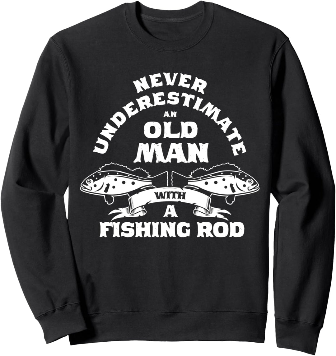 Angler Angeln Angelrute Papa Vater Opa Geburtstag Geschenk Sweatshirt