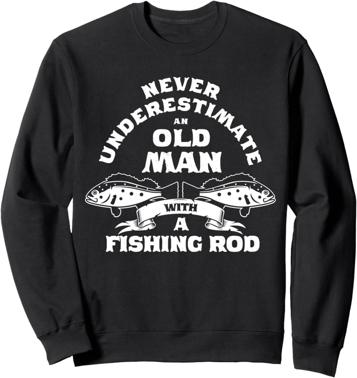 Angler Angeln Angelrute Papa Vater Opa Geburtstag Geschenk Sweatshirt