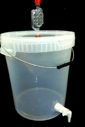 Kompletter Gärbehälter Fass Gäreimer Eimer 20L Hahn Transparent kostenlose
