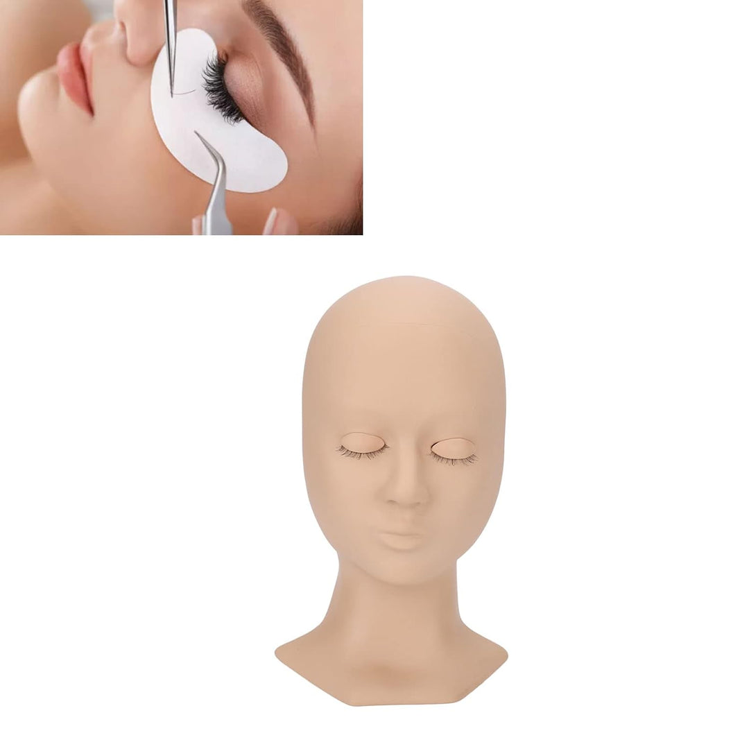 Wimpern-Mannequin-Kopf, Wimpernverlängerungs-Trainings-Mannequin-Kopf, Weiches Silikon, Abnehmbare A